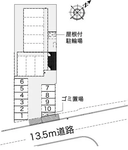 ★手数料０円★札幌市清田区北野七条２丁目 月極駐車場